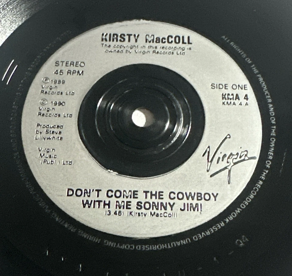 Kirsty MacColl – Don't Come The Cowboy With Me Sonny Jim!  7" Single  EX  Con - Image 4 of 4