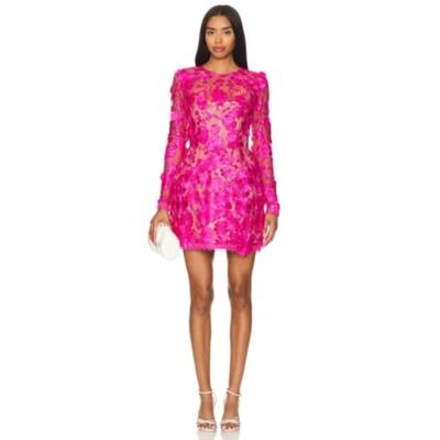 Bronx and Banco Bouquet Maraya Long Sleeve Mini Dress in Fuchsia AU8/US4 |  eBay