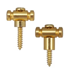 2x Electric Guitar Roller String Retainers String Guide Strings Trees Gold