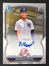 2023 Bowman Chrome Brandon Mayea SP Rookie Auto New York Yankees #CPA-BMA