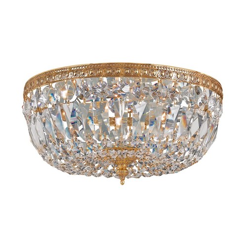 Crystorama 3 Light Clear Hand Cut Brass Ceiling Mount - 712-OB-CL-MWP - 第 1/1 張圖片