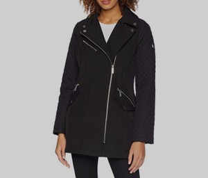 black asymmetrical coat