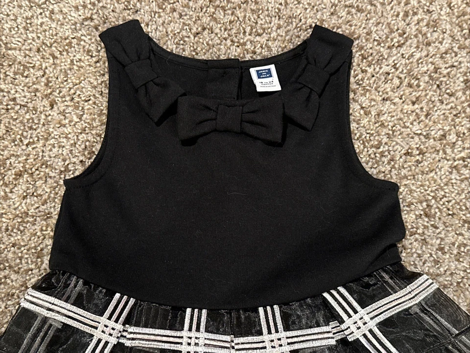 Vestido de fiesta Janie and Jack de organza a cuadros 18 24 Foto 2 de 4