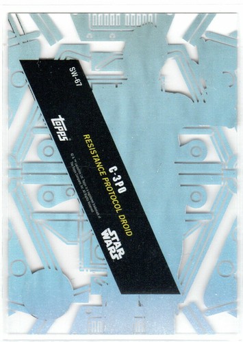 STAR WARS 2016 TOPPS HIGH TEK BASE SW-67 C-3PO FORM 2 PATTERN 1 - Picture 2 of 2