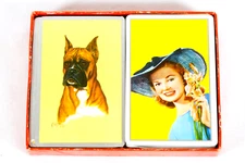 Gladis Emerson Cook Boxer Dog Lady Flower Hat Congress 606 Playing Cards