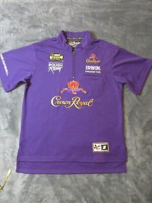 Crown Royal Chase Authentics Nascar Drivers Line M Size Mens Purple Jersey Shirt Ebay