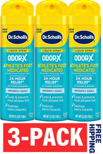  3 Dr Scholls Odor X Athletes Foot Medicated Liquid Spray 24 Hour Relief 150g
