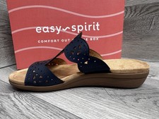 Easy Spirit Women  s Brixton Slip On Comfort sandal shoe Women  s 6 Dk Blue