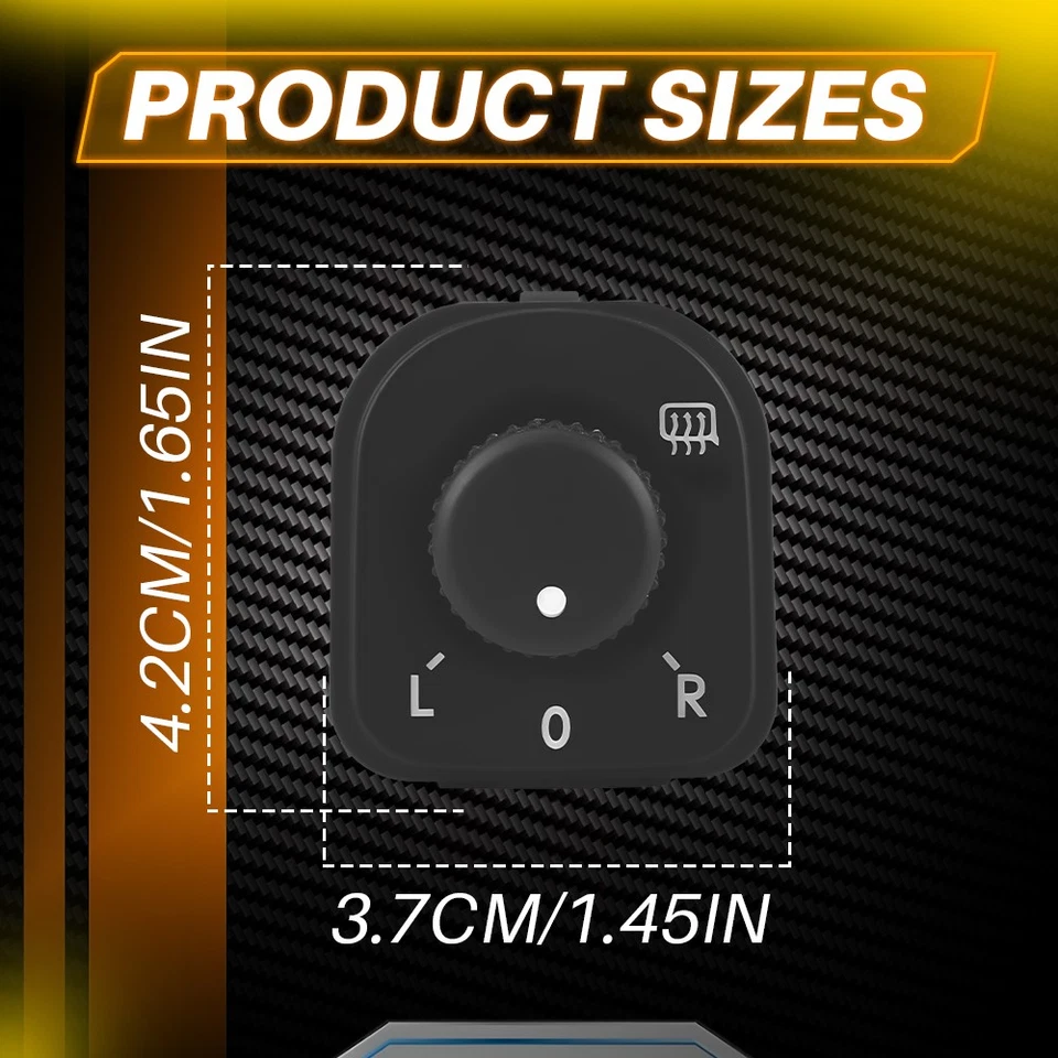 Front Left Side Power Mirror Switch For VW CC Eos Golf GTI Jetta Passat 1-5SET - Image 4 of 4