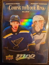 2025-26 Upper Deck MVP Jordan Kyrou/Robert Thomas Coming to Your Rink #CR-25
