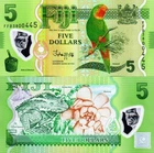 FIJI - 5 Dollars 2023 Polymer - SDS UNC