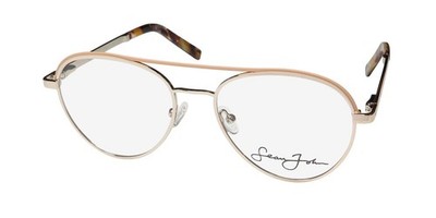NEW SEAN JOHN 6007 EYEGLASSES PILOT METAL & PLASTIC WOMENS 55-18-145 GOLD