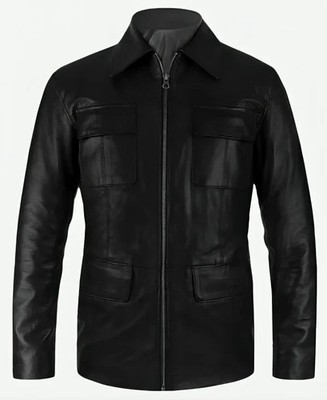 Men s Damon Salvatore Black Leather Jacket   The Vampire Diaries Stefan Salvator