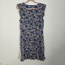 F&F black floral sleeveless dress size 12