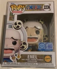 FUNKO POP ONE PIECE ENEL LIMITED EDITION CHASE #2236 + POP PROTECTOR NEW