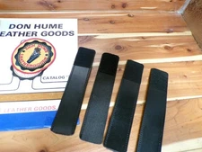 S502-4V HUME 4-Set PB Police Duty Belt Keepers 1" Extra Wide  Hook & Loop Close