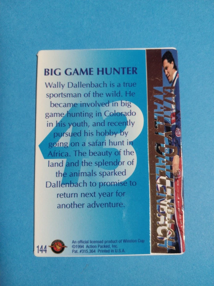 1994 Action Packed - R&R Wally Dallenbach Jr. #144 - Image 3 of 3