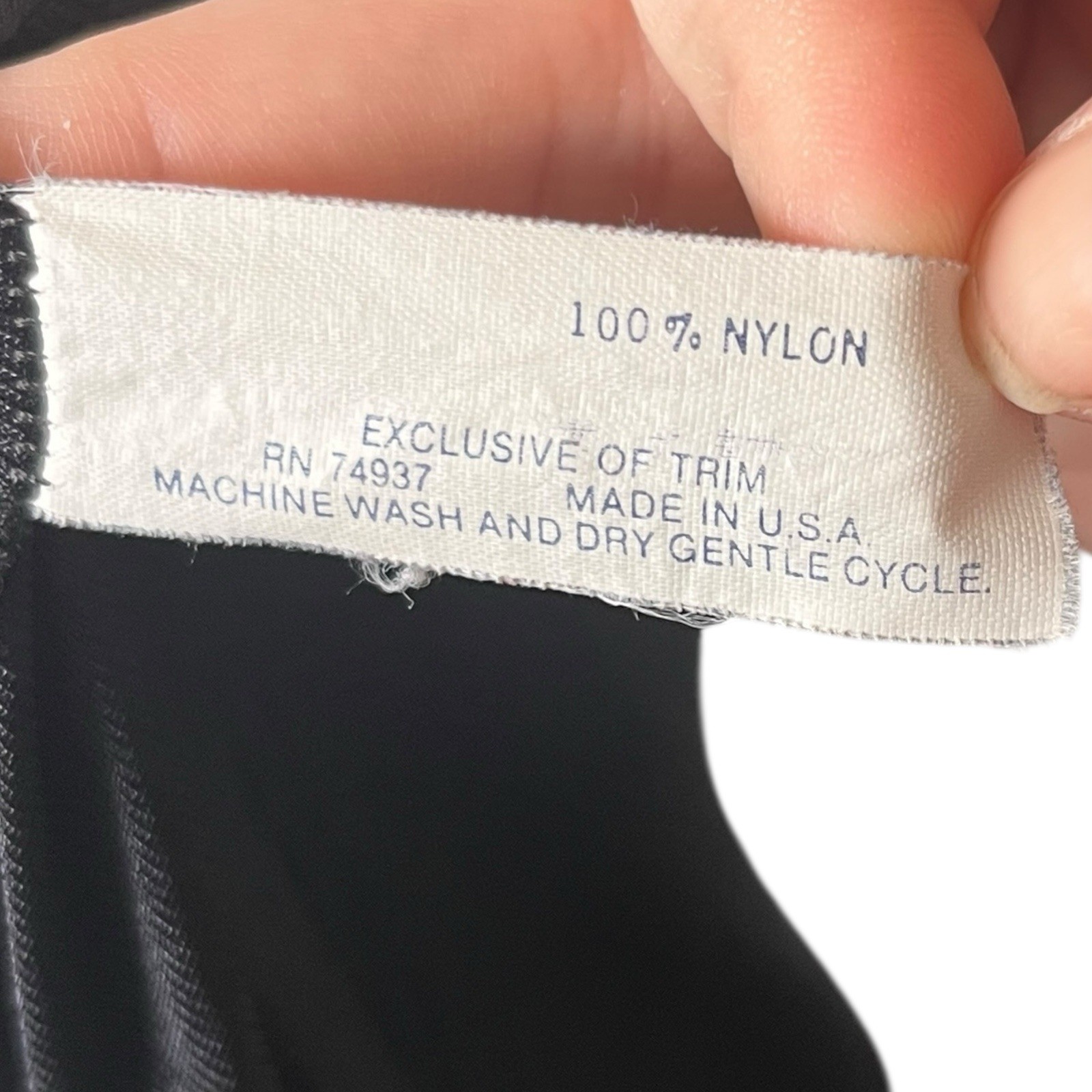 Vintage Sans Souci Black Nylon Robe Womens Size Medium M