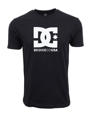 DC-SHOES STAR CO USA BLACK SS T SHIRT