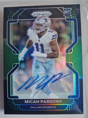 Micah Parsons Rookie [Signature Green] #PB-19 2021 Panini Chronicles Prizm Black