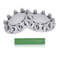 Chrome ABS Plastic Front Hub Caps Wheel Axle Covers with 33 mm Screw on Normal