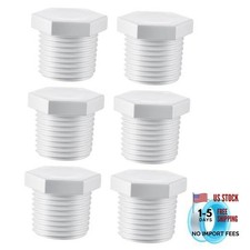 6 Pieces RV Hot Water Heater Drain Plug with Tape, 1/2 Inch NPT Drain Plug