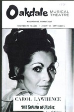 Carol Lawrence The Sound of Music Oakdale Musical Theatre program 1971
