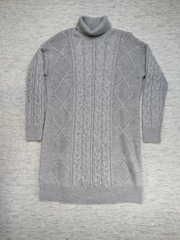 Vestido Suéter Orvis Merino Cable Para Mujer Grande Gris Lana Clásico Tranquilo Lujo Foto 2 de 4