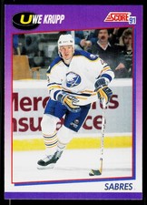 Uwe Krupp, 1991-92 Score American, #84, Buffalo Sabres,