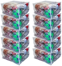 Best 10-Pack Jumbo Heavy Duty Vinyl Zippered Storage Bags Clear for Sweaters