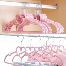 Kids Hangers - 11. 5 Inch Plastic Baby Hangers for Closet Hearts, Knots