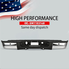 Vrc Chrome Steel Rear Bumper For 2007-2013 Silverado 1500 Gmc Sierra Wo Sensor