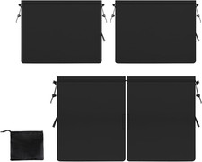 3PC Car Privacy Curtains - 95 Blackout Sunshades w/Adjustable Divider for SUV/S