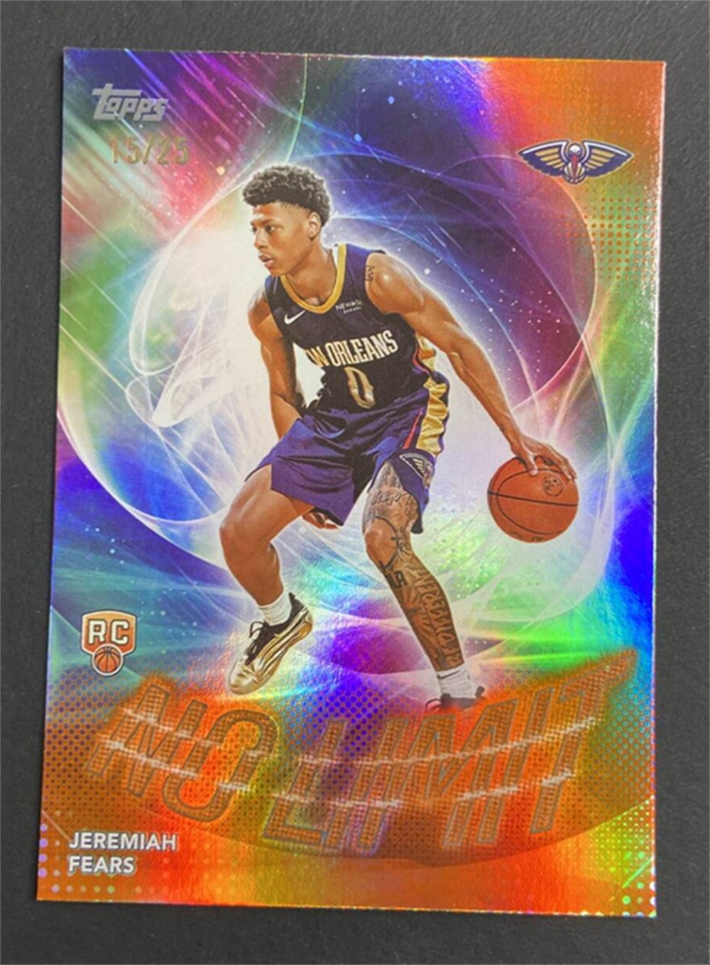 2025-26 Topps Flagship Jeremiah Fears No Limit Orange Rookie RC /25