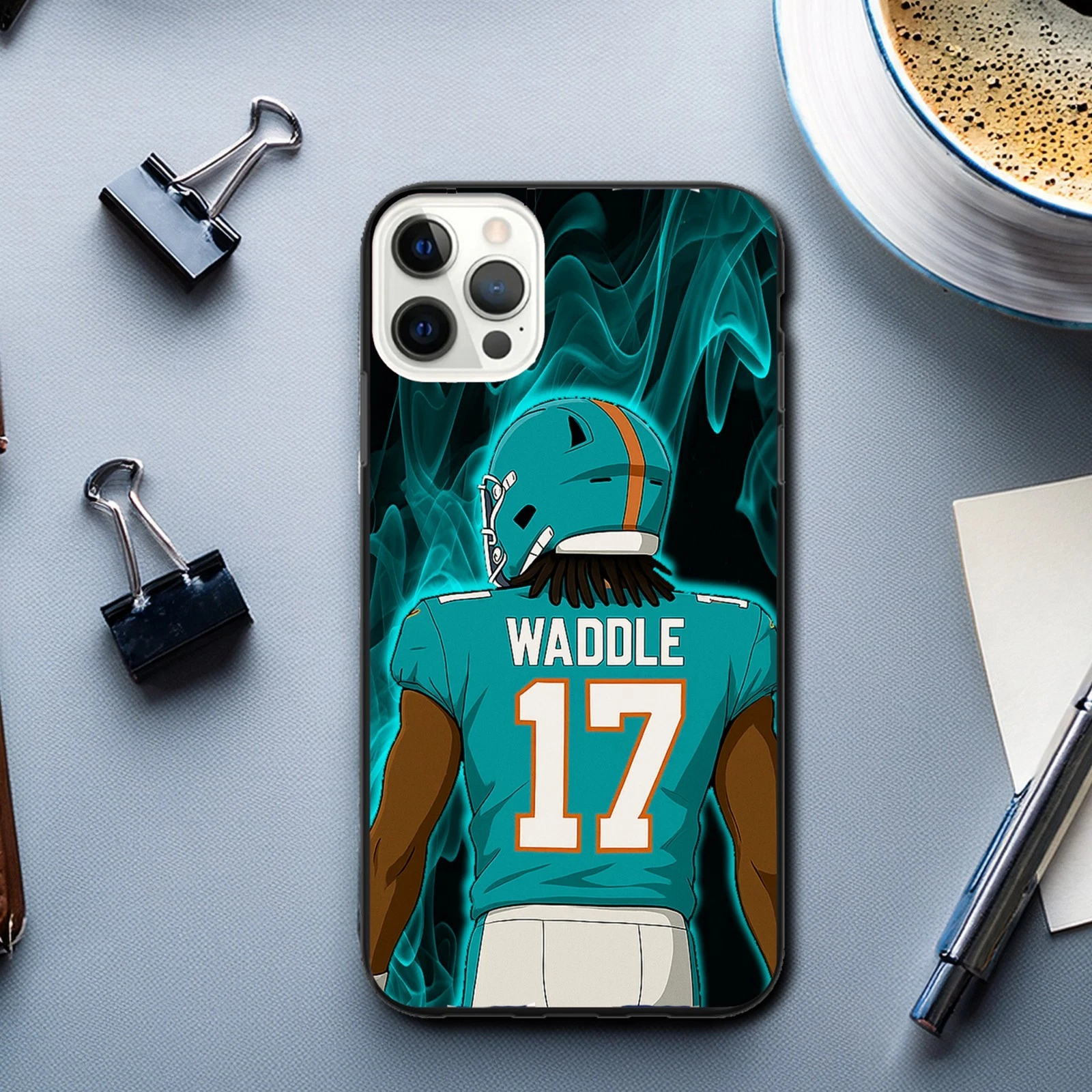 Jaylen Waddle iPhone Case & Galaxy Case Football Miami Dolphins Cover