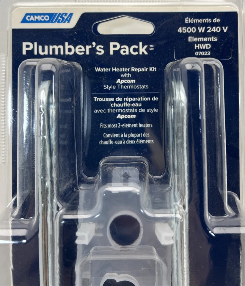 Kit Reparación Calentador de Agua con 2 Elementos + 2 Termostatos Estilo Apcom Camco 07023 Foto 2 de 4