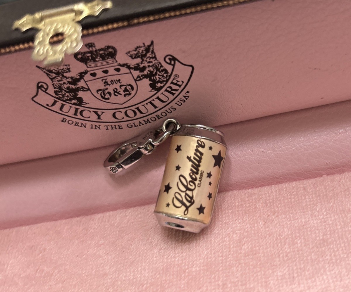 Rare Authentic JUICY COUTURE Can Soda Soft Drink Bracelet Charm