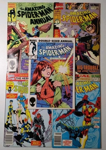 Amazing Spiderman Ann 5bk LOT 18,19,24-26 1st Venom Solo/Origin Newsstands VF NM