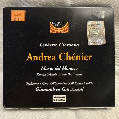UMBERTO GIORDANO ANDREA CHENIER Mario del Monaco ACCADEMIA SANTA CECILIA 2CD