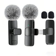 Lavalier Microphone Wireless Audio Video Recording Mini Mic For Android/iPhone