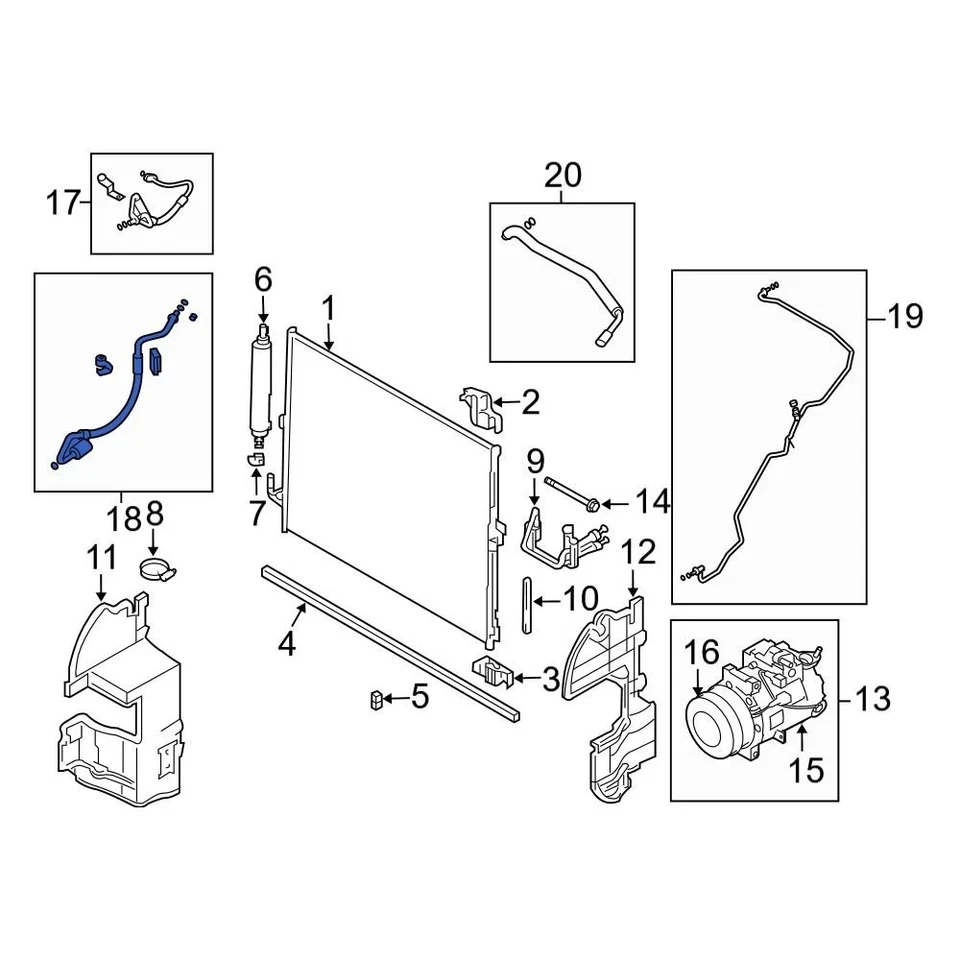 For Infiniti G37 2009-2013 Infiniti 924803WK0A A/C Refrigerant Suction Hose Foto 4 de 4