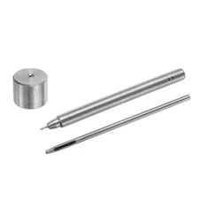 uxcell Eyelet Hole Punch Die Tool, 1.5mm Grommet Setter Hollow 1.5mm, silver 