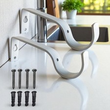 Metal Curtain Pole Brackets 28mm Strong Rod Rail Holder Supports Screws Fittings