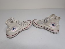 Converse Chuck Taylor All Star Hi Top Wms 6.5 Shoes White Canvas Lace Up M7650