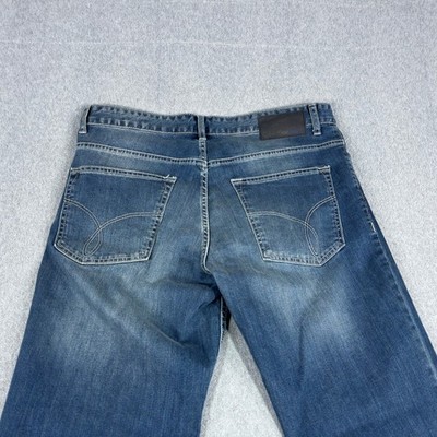 NEW Calvin Klein Jeans 34x34 30'' Blue Slim Straight Denim Medium Wash