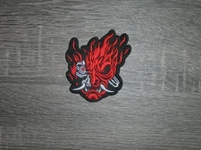 Cyber Demon Samurai Oni Hannya Cyberpunk Embroidered Iron On Patch 3.25" x 3.25"