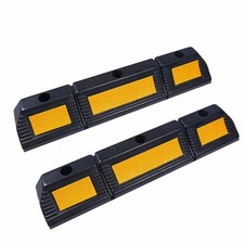 Parking Stopper for Garage Heavy Duty Rubber Parking Curb Block - Wheel Stop ...