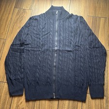 Loro Piana Baby Cashmere Bomber Jacket Men  s Size medium 48 Navy Zip