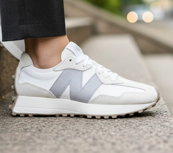 NEW BALANCE 327 Casual Womens Sneakers Shoes White Sea Salt Grey NEW BALANCE 327 Casual Womens Sneakers Shoes White Sea Salt Grey