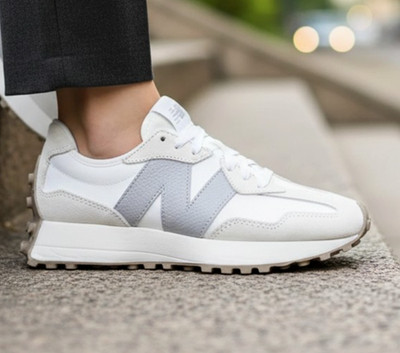 NEW BALANCE 327 Casual Womens Sneakers Shoes White Sea Salt Grey